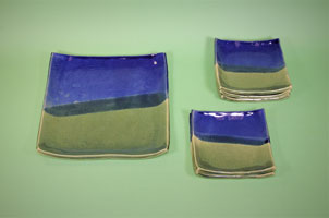 2019織部瑠璃掛分組皿