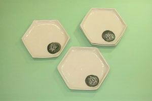 2022描き落とし六角皿