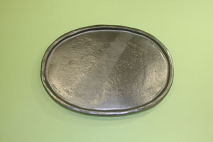 2022銀黒釉楕円皿